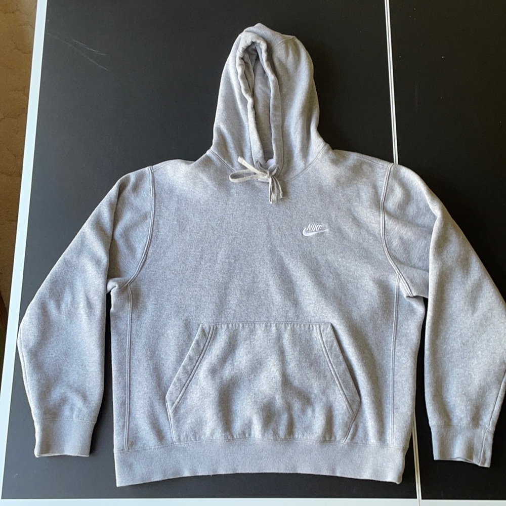 Light Grey Nike Hoodie, grey Nike Logo Hoodie